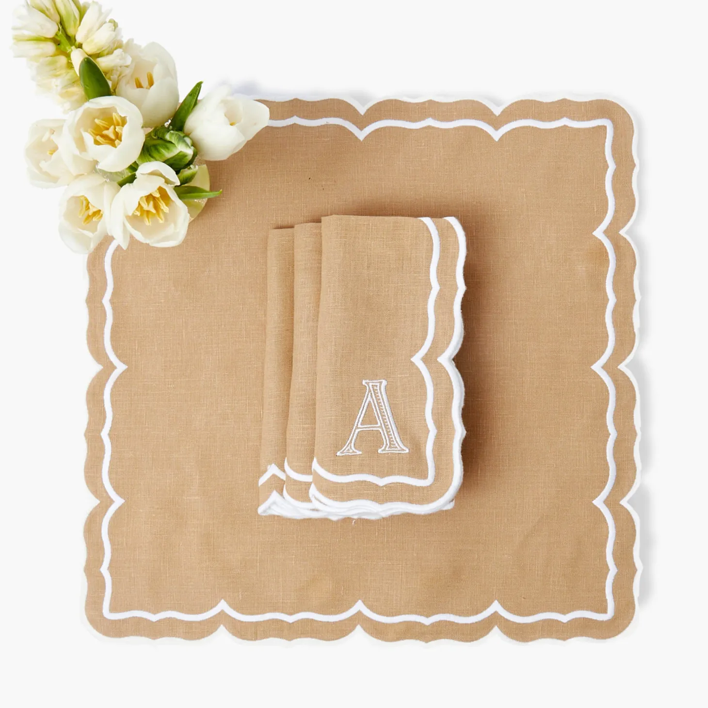Fleur Sand Napkins (Set of 4)