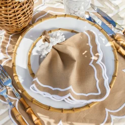 Fleur Sand Placemats & Napkins (Set of 4)