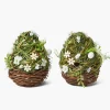 Floral Wicker Easter Egg (Pair)