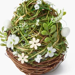 Floral Wicker Easter Egg (Pair)