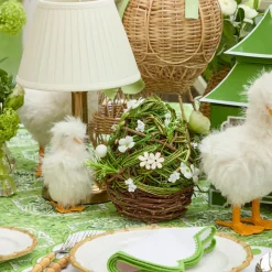 Floral Wicker Easter Egg (Pair)