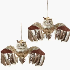 Flying Glitter Owl (Pair)