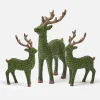 Forest Green Rattan Reindeer Family