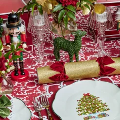 Forest Green Rattan Reindeer Family