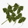 Forest Green Velvet Napkin Bows (Set of 4)
