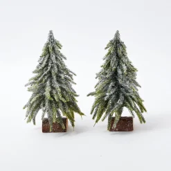 Frosted Fir Trees (Pair)