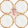 Geometric Bamboo Dinner Plate (Set of 4)