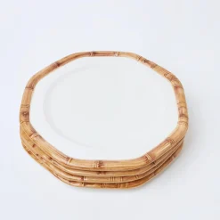 Geometric Bamboo Dinner Plate (Set of 4)