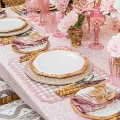 Geometric Bamboo Dinner Plate (Set of 4)
