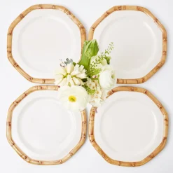 Geometric Bamboo Dinner Plate (Set of 4)