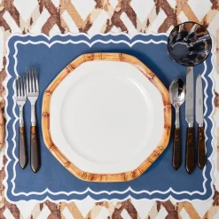 Geometric Bamboo Dinner Plate