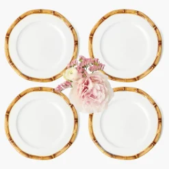 Geometric Bamboo Starter Plate (set of 4)