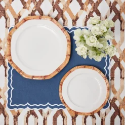 Geometric Bamboo Starter Plate (set of 4)