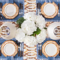 Geometric Bamboo Starter Plate (set of 4)