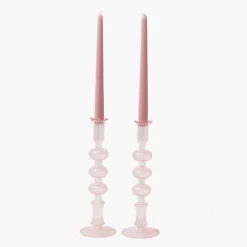 Gisele Pink Candle Holder (Pair)