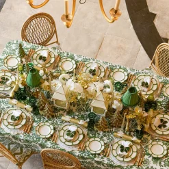 Gold Glitter Crackers with White Velvet Bows (Set of 6)