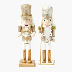 Gold Glitter Nutcracker (Pair)