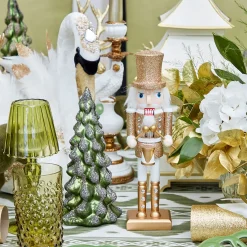 Gold Glitter Nutcracker (Pair)