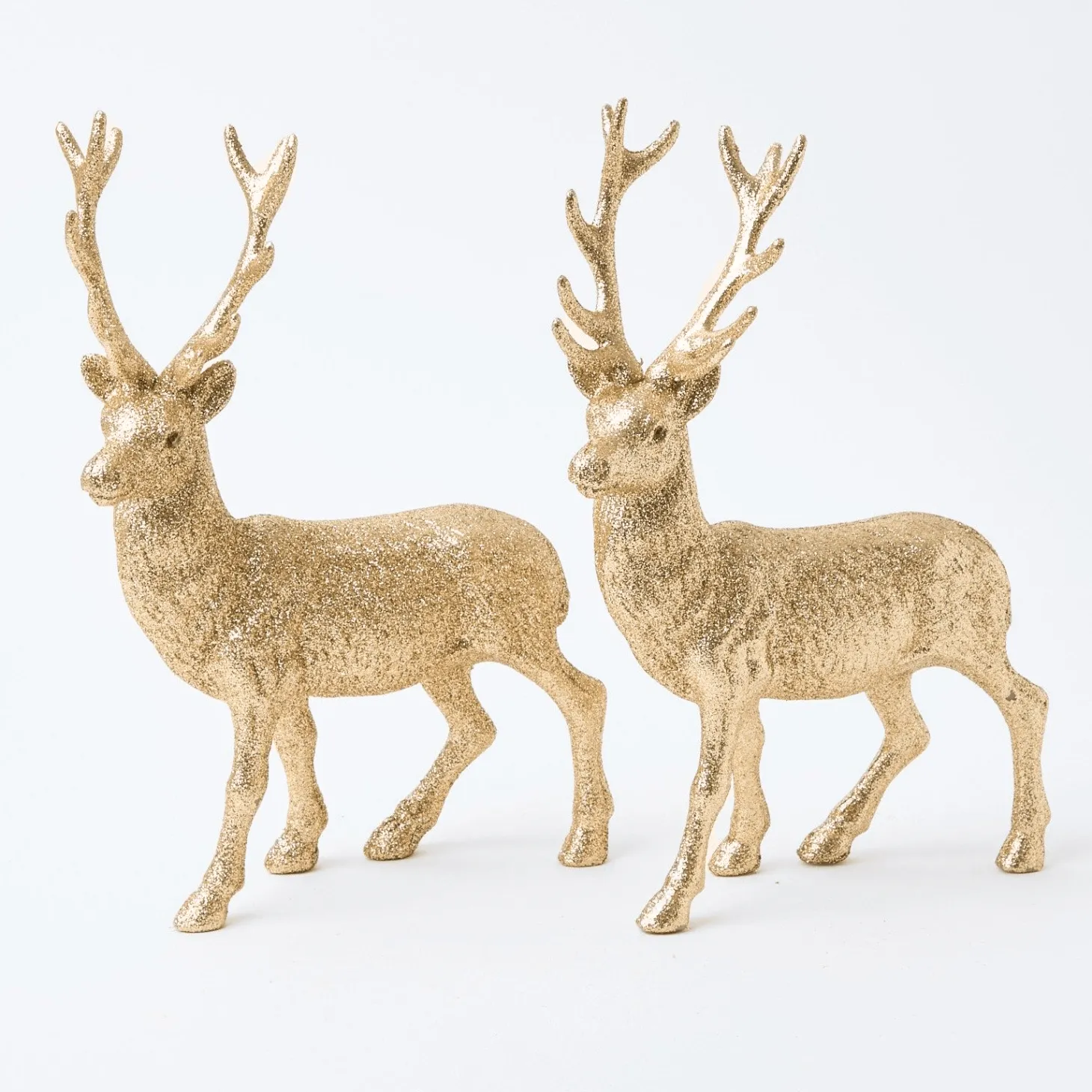 Gold Glitter Reindeer (Pair)