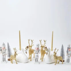Gold Glitter Reindeer (Pair)