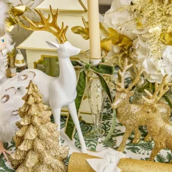 Gold Glitter Reindeer (Pair)