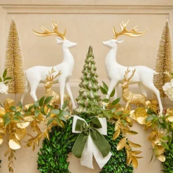 Gold Glitter Reindeer (Pair)