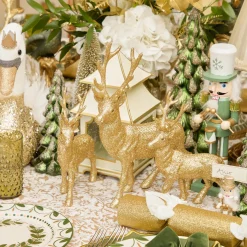 Gold Glitter Reindeer (Pair)