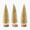 Gold Glitter Trees (Set of 3)