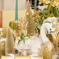 Gold Glitter Trees (Set of 3)