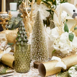 Gold Glitter Trees (Set of 3)