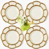 Gold Petal Bamboo Dinner Plates (Set of 4)