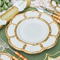 Gold Petal Bamboo Dinner Plates (Set of 4)