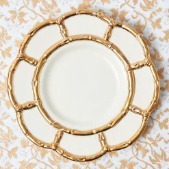 Gold Petal Bamboo Dinner Plates (Set of 4)