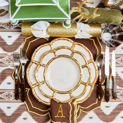 Gold Petal Bamboo Dinner & Starter Plates (Set of 8)