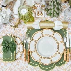 Gold Petal Bamboo Dinner & Starter Plates (Set of 8)
