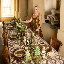 Gold Petal Bamboo Dinner & Starter Plates (Set of 8)