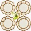 Gold Petal Bamboo Starter Plates (Set of 4)