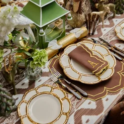 Gold Petal Bamboo Starter Plates (Set of 4)