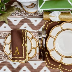Gold Petal Bamboo Starter Plates (Set of 4)