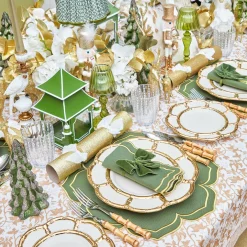 Gold Petal Bamboo Starter Plates (Set of 4)