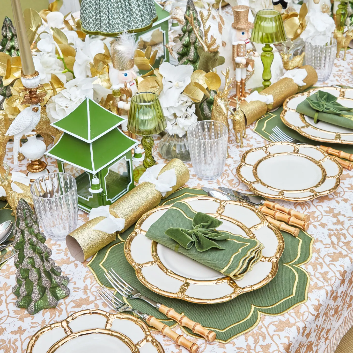 Gold Petal Bamboo Starter Plates (Set of 4)