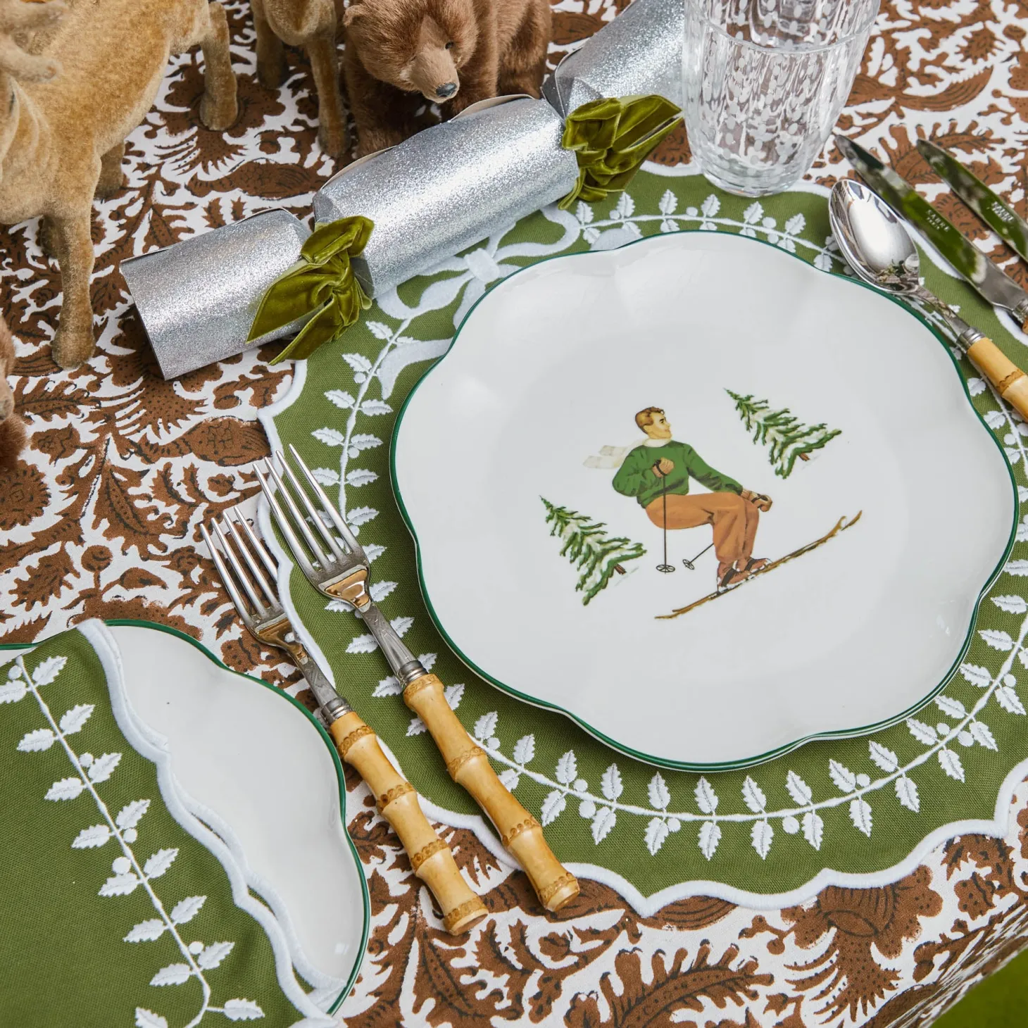 Green Bow Laurel Placemats (Set of 4)