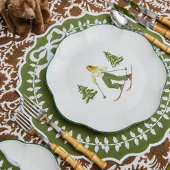 Green Bow Laurel Placemats (Set of 4)
