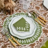Green Bow Laurel Placemats & Napkins (Set of 4)