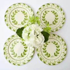 Green Garland Dinner Plates (Set of 4)