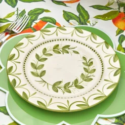 Green Garland Dinner Plates (Set of 4)
