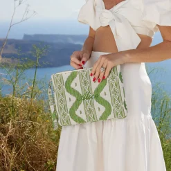 Green Ikat Pochette