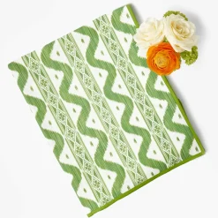 Green Ikat Tablecloth