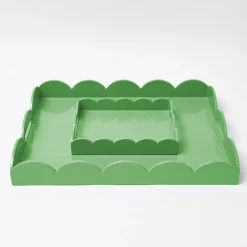 Green Lacquer Tray Set
