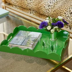 Green Lacquer Tray Set